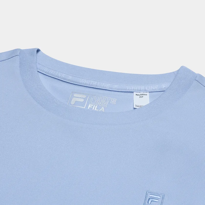 FILA WHITE T Shirt Women's Brunson Blue-2