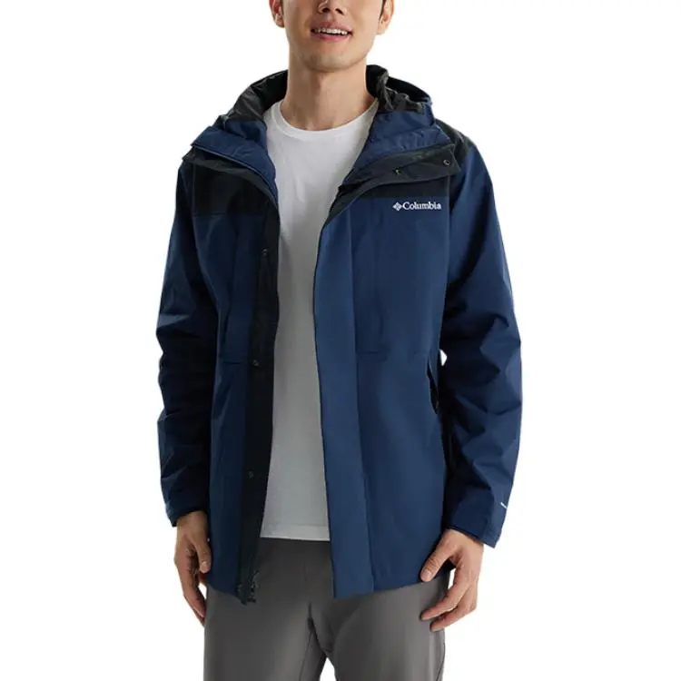 Columbia Waterproof, Abrasion Resistant, Lightweight, Windproof Windbreaker Jacket Men's Navy Blue-2