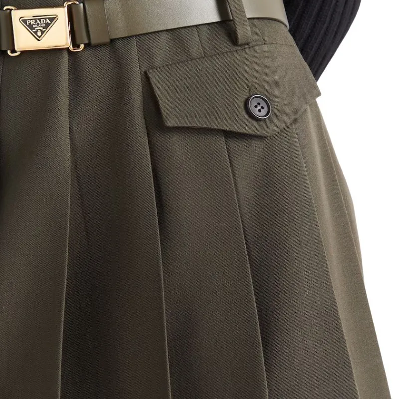 PRADA Casual Short Skirts Women's Green-2