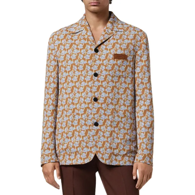 VERSACE Poppies Single breasted Blazer-3