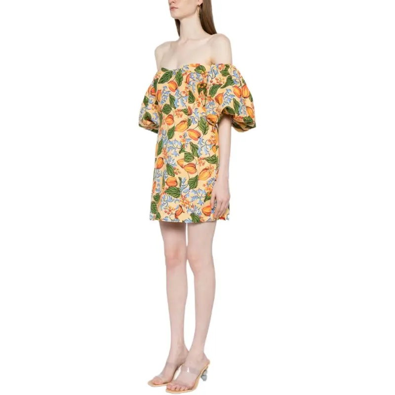 RHODE Dali Floral print Off shoulder Minidress-3