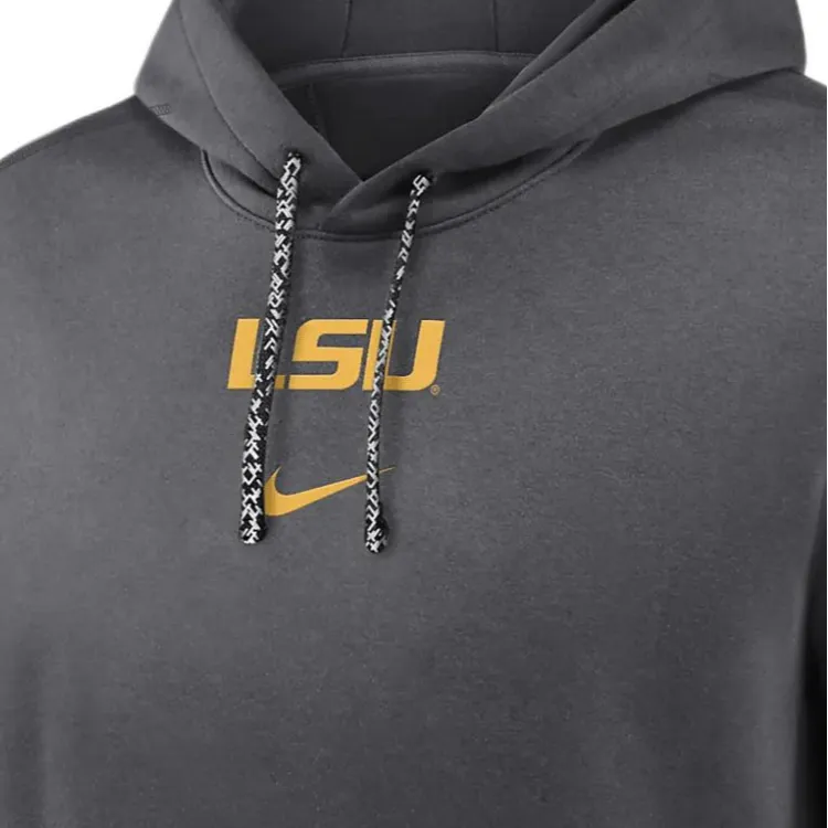 Nike Lsu Tigers Sideline Team Issue Club Men's Nike College Pullover Hoodie-1