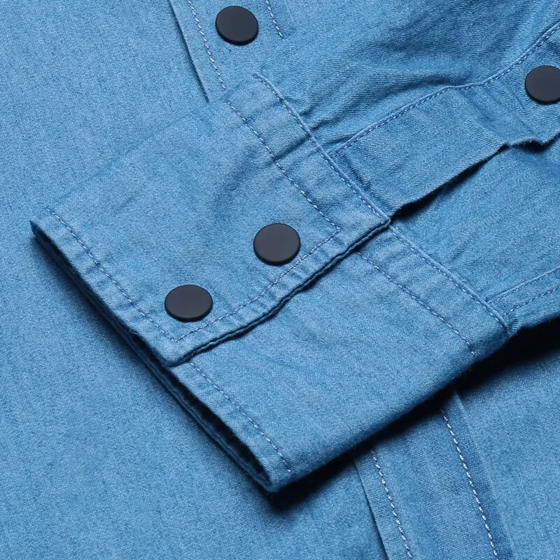 HUGO BOSS Shirt Men's Denim Blue-4
