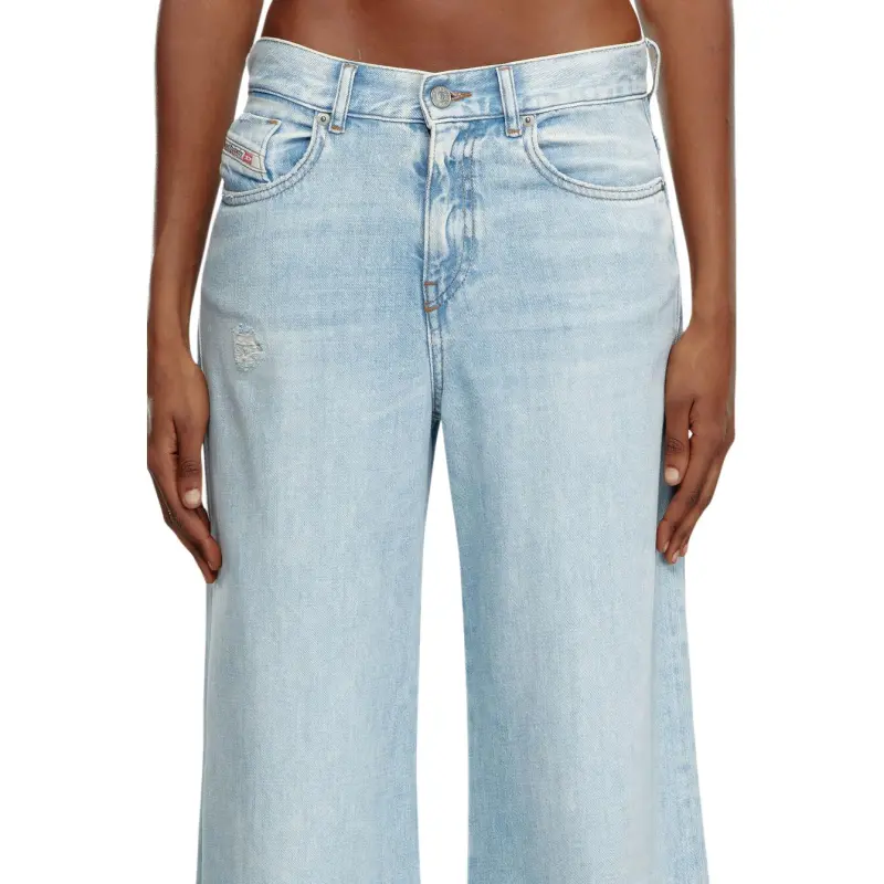 DIESEL 1978 D Akemi Distressed Wide Leg Jeans-4