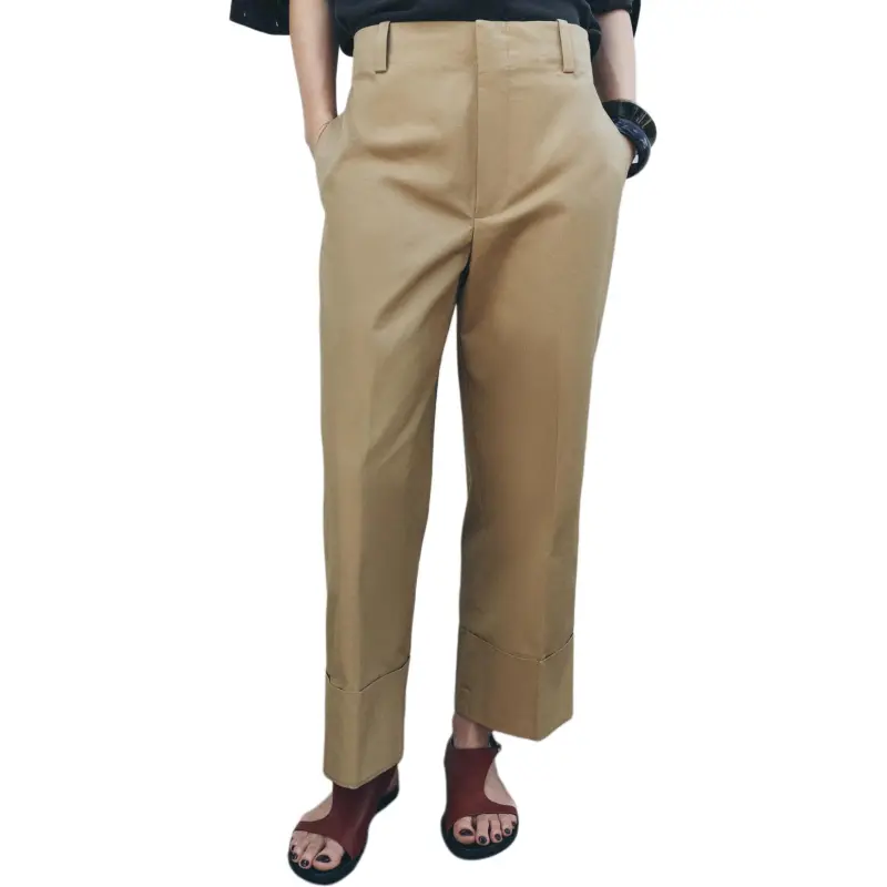 ZARA ZW Series Casual Pants Women's Dark Beige-3