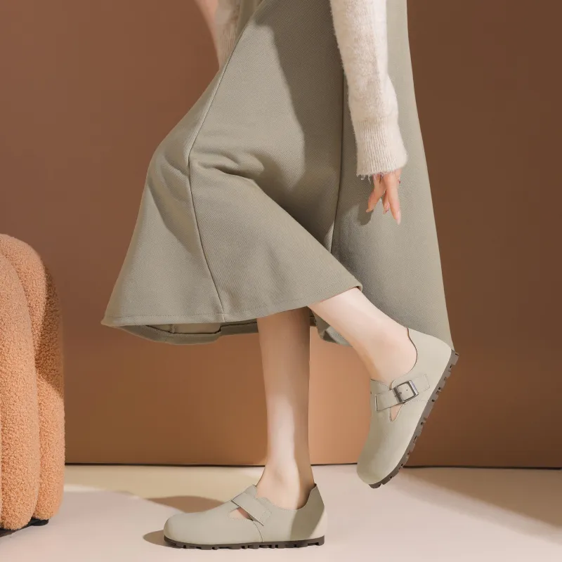 JOSINY Casual Single Shoes 1.5cm Women's Ecru/Apricot-3