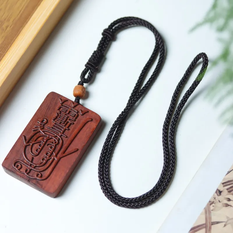 SHUZHUO Lightning Struck Wood Pendants Unisex-1