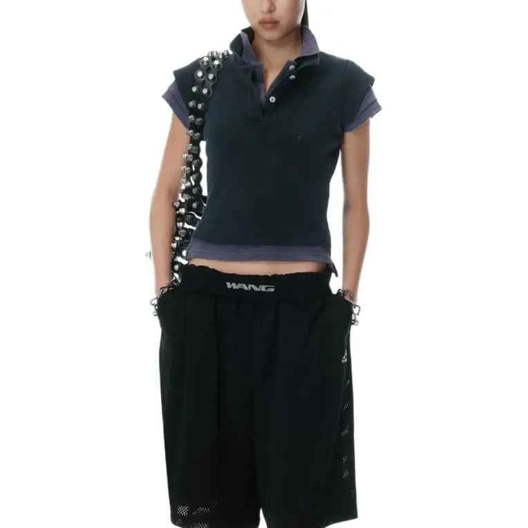 Alexander Wang Layered Effect Polo Shirt-2