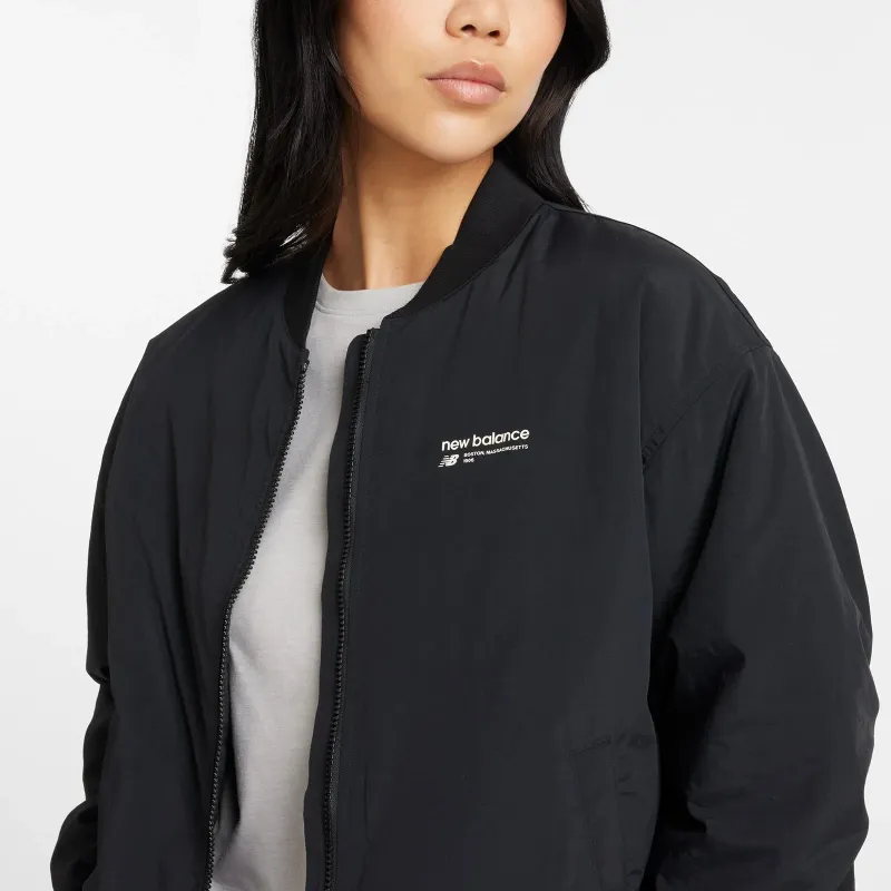 New Balance Linear Heritage Woven Jackets & Coats Women's Black-3