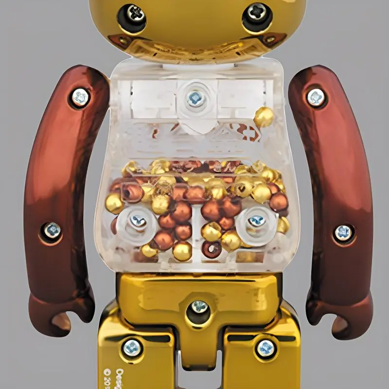 Bearbrick Medicom Super Alloyed My First Bearbrick Baby Steampunk Brown-3