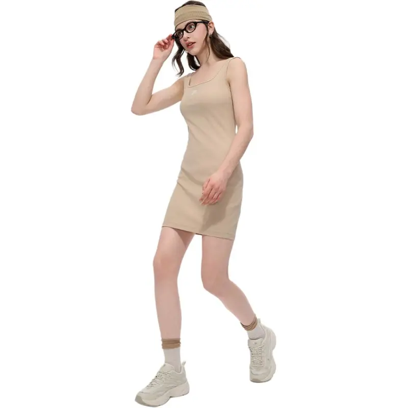 FILA FUSION FOB Collection FUSION LIFE Slip Dress Women's Wild Grass Khaki-3