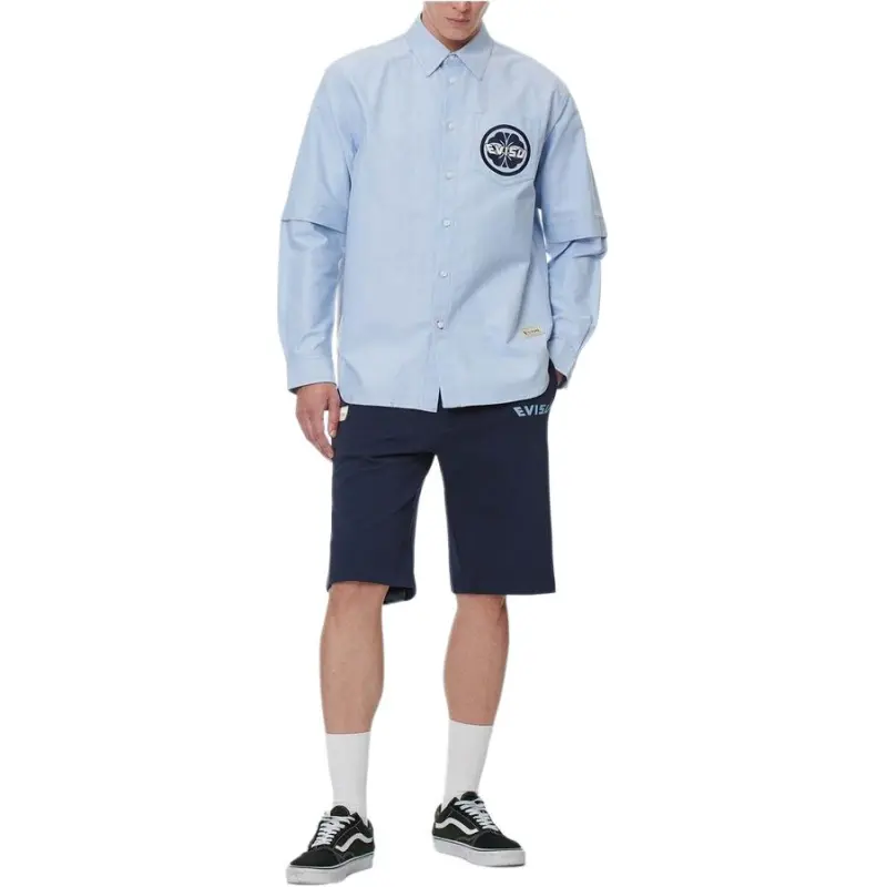 EVISU Casual Shorts Men Dark Blue-2