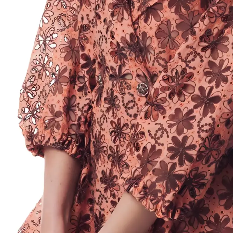 CHANEL Long-Sleeved Dresses Women's Pale Orange-3