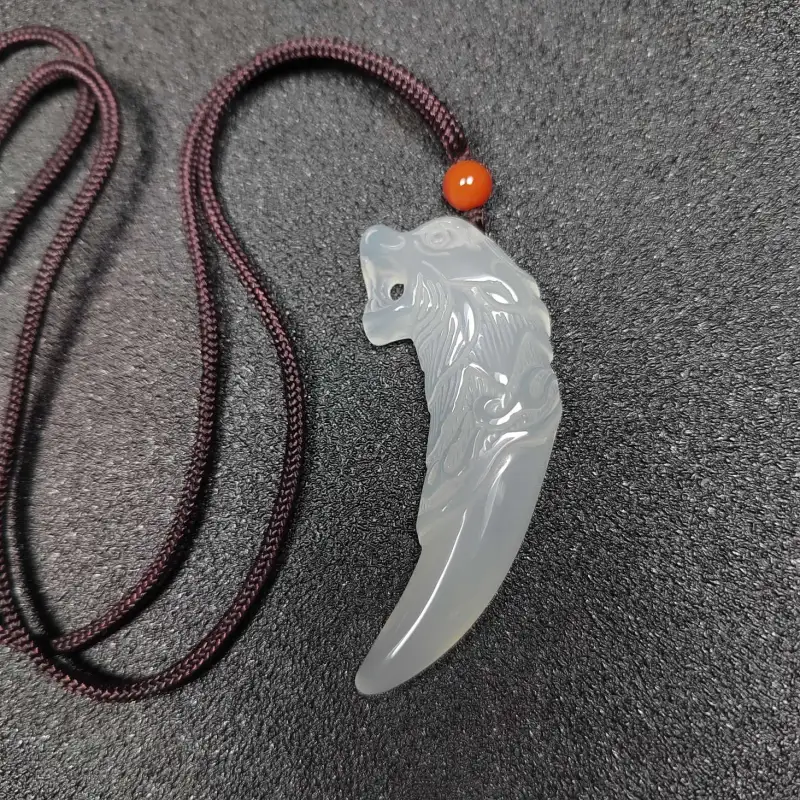 JUNWEN Chalcedony Necklaces Men's-5