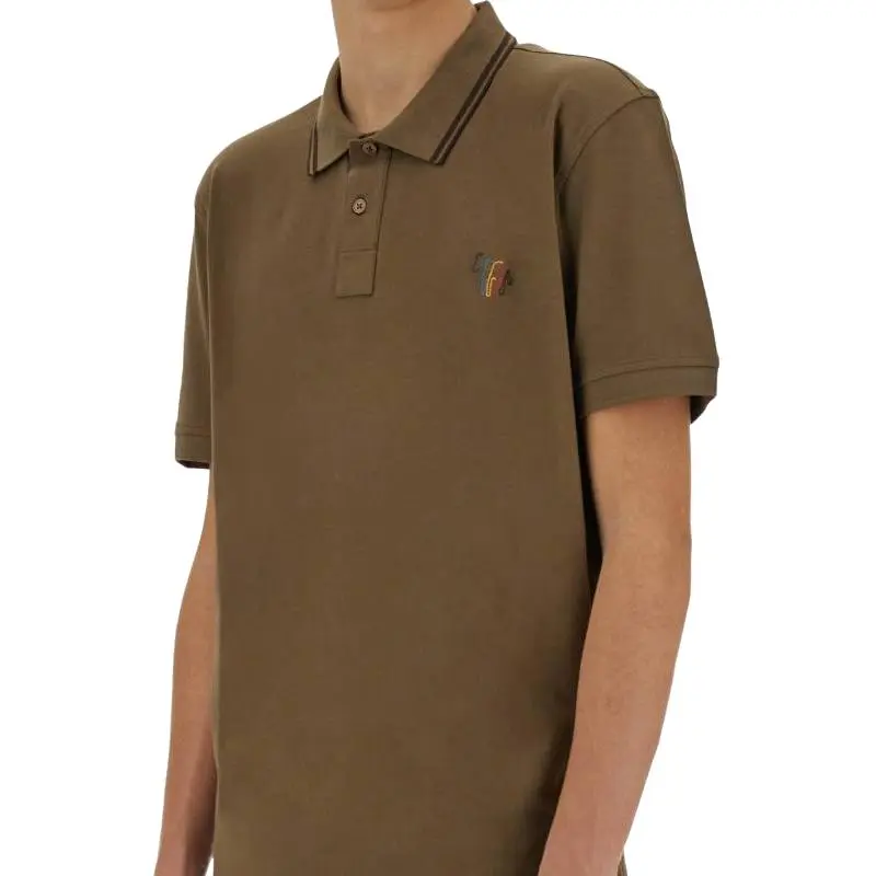 PS By Paul Smith Broad Stripe Zebra embroidery Polo Shirt-3