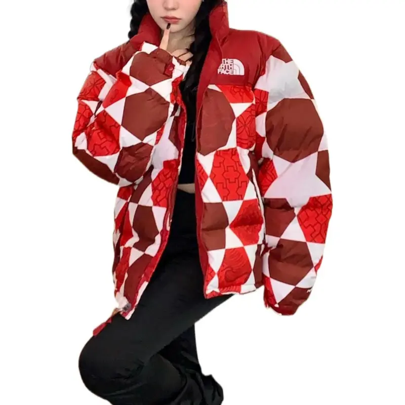THE NORTH FACE 1996 Retro Nuptse Ic Geo Print Jacket Fiery Red-1