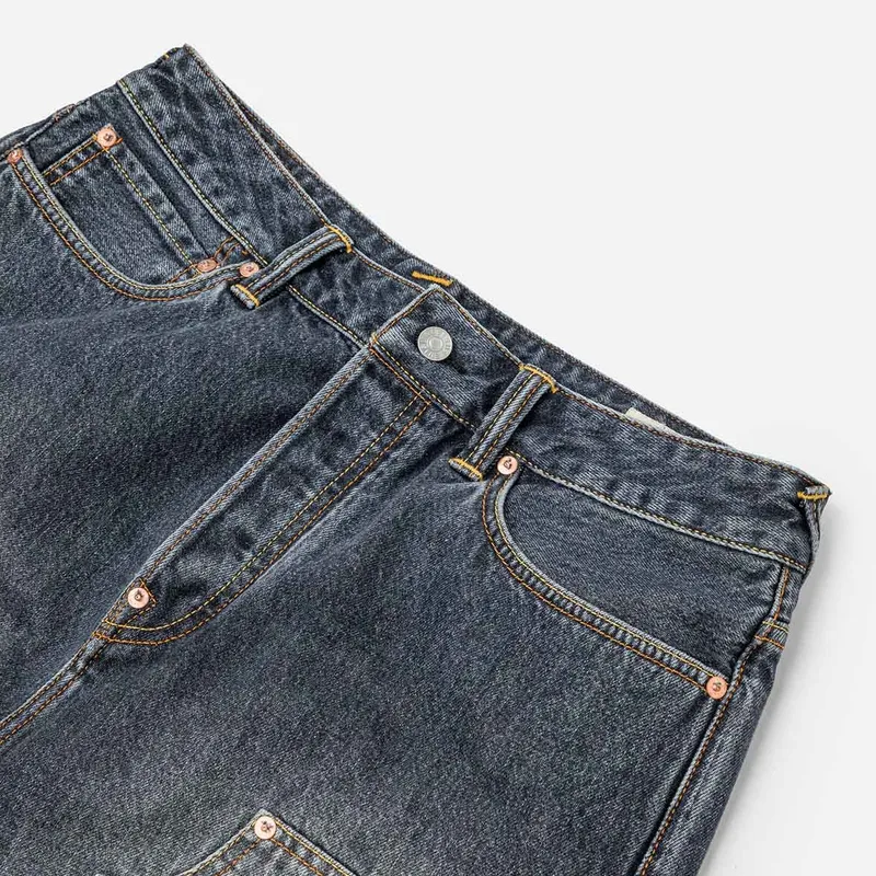 EVISU Seagull print Denim Shorts-4