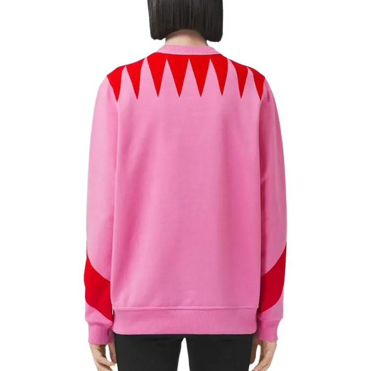 Burberry Fairhall Flag Print Cotton Sweatshirt Primrose Pink-2