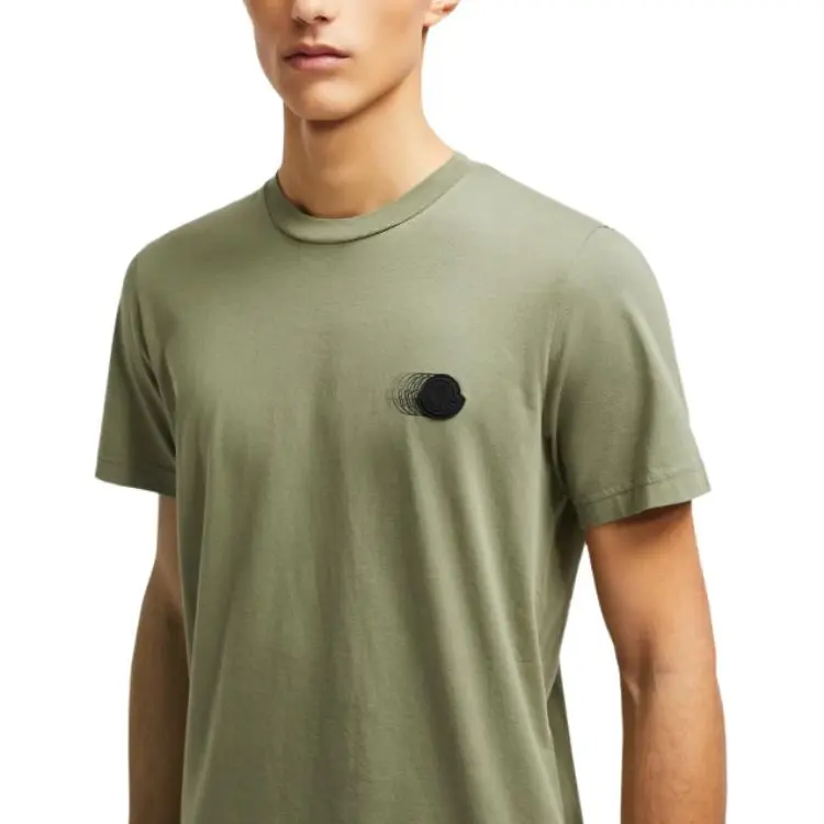 Moncler Faded Logo Motif Crewneck T Shirt-4