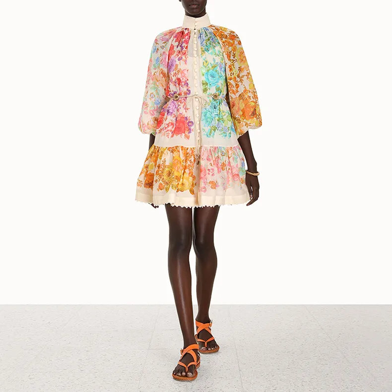 Zimmermann Raie Lantern Floral print Minidress-1