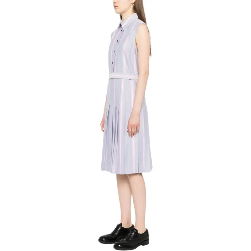 THOM BROWNE Striped Belted Dress-2
