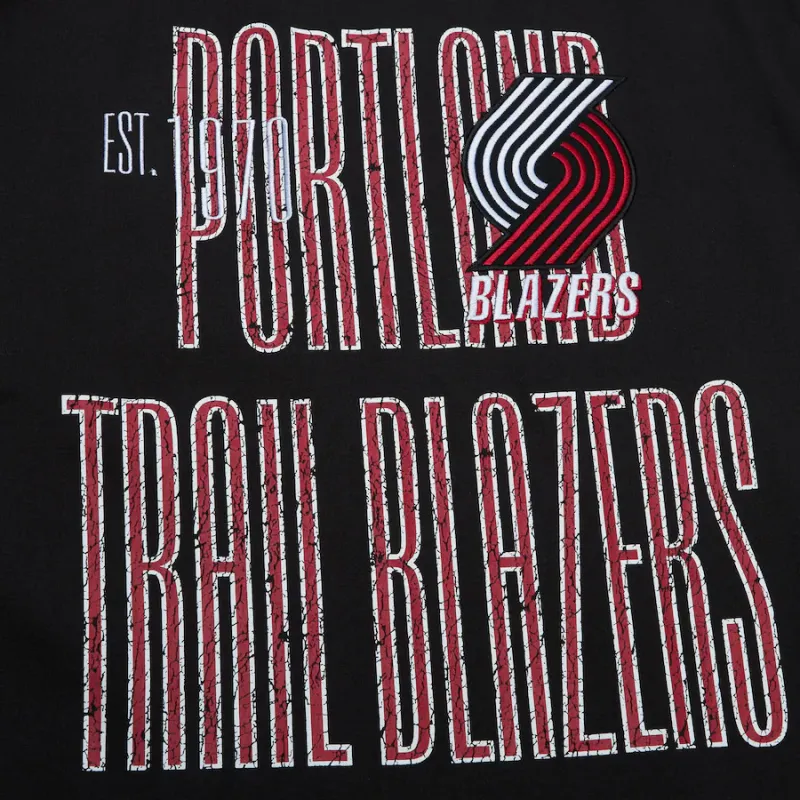 Mitchell & Ness x NBA Portland Trail Blazers OG Premium T Shirt Men's Black-3