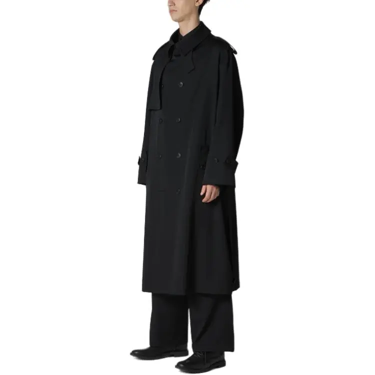 Yohji Yamamoto Y's For Men FW24 Trench Coat Men's Black-4