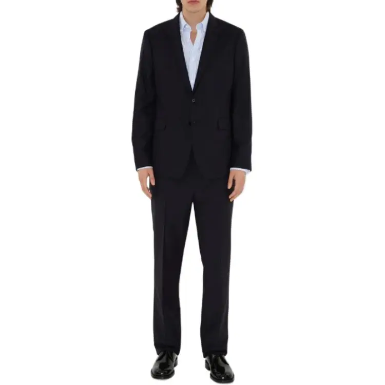 Burberry Business Suits Men Dark Marine Blue-1