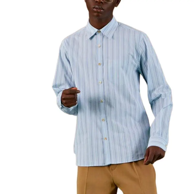 GUCCI Striped Cotton Shirt-1
