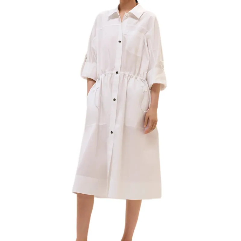 HERMES FW24 Short Sleeved Dress Women's White-2