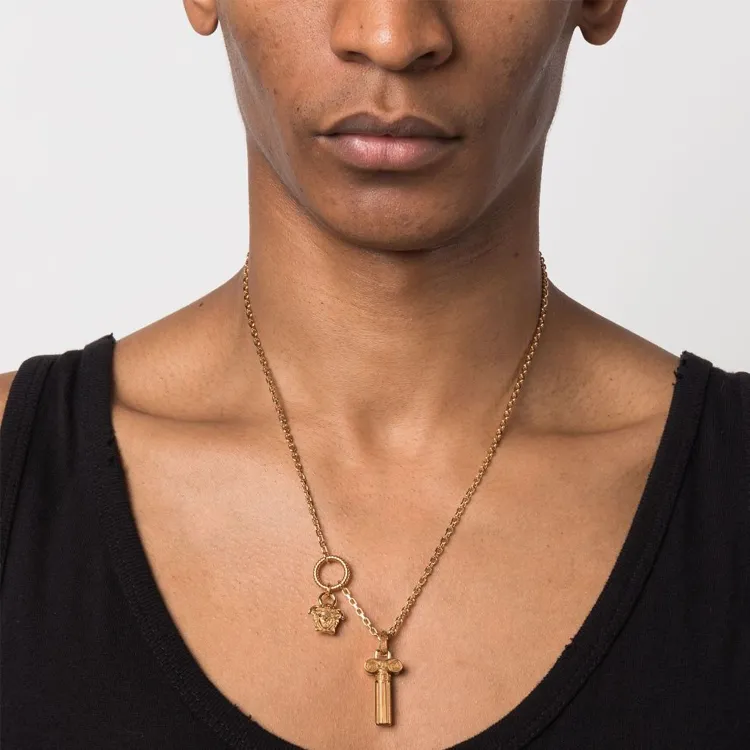 VERSACE Metal Necklaces Men's Gold-2