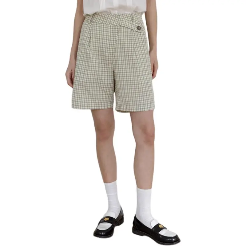 Omont Green And White Plaid Women's-5