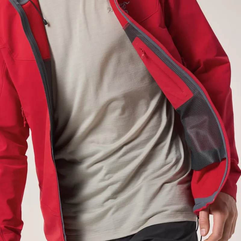 Arcteryx BETA Waterproof, Windproof, UV Protection, Breathable, Abrasion Resistant Windbreaker Jacket Men's Vintage Red-4