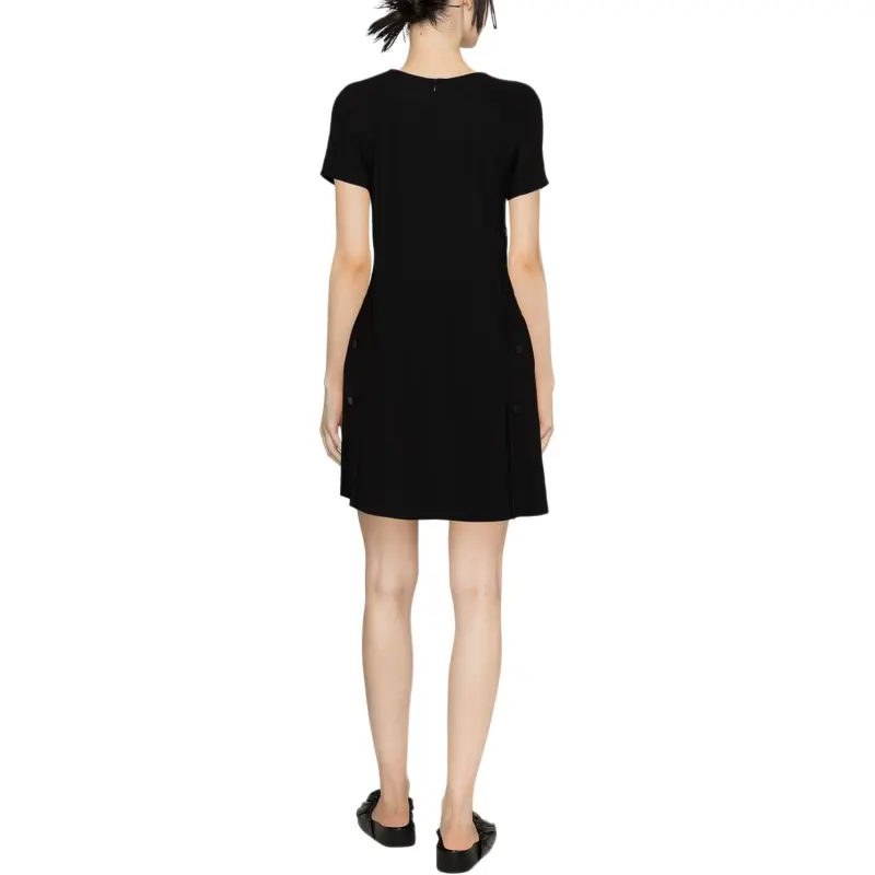 EMPORIO ARMANI SS23 Short Sleeved Dress Women's Black-2