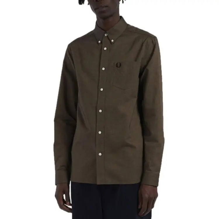 FRED PERRY Shirts Men Olive-3
