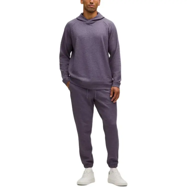 Lululemon Textured Double Knit Knitted Sweatpants Men's Mixed Color Night Black-2