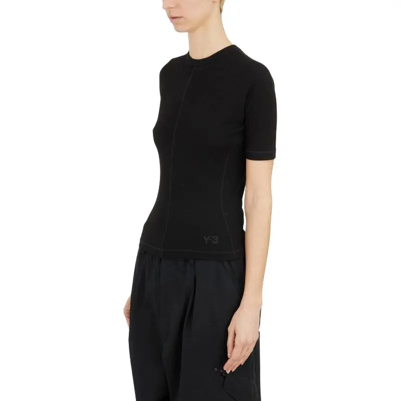 Y 3 T Shirts Unisex Black-2