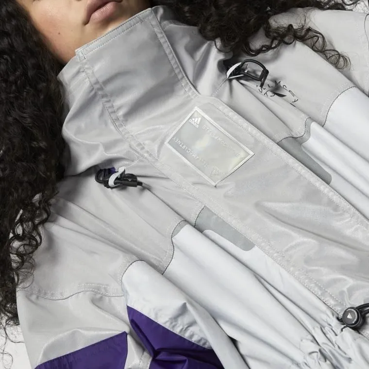 Adidas Stella Mc Jackets Coats Women's Dark Silver Gray/Light Cyan Gray/Collegiate Purple-3
