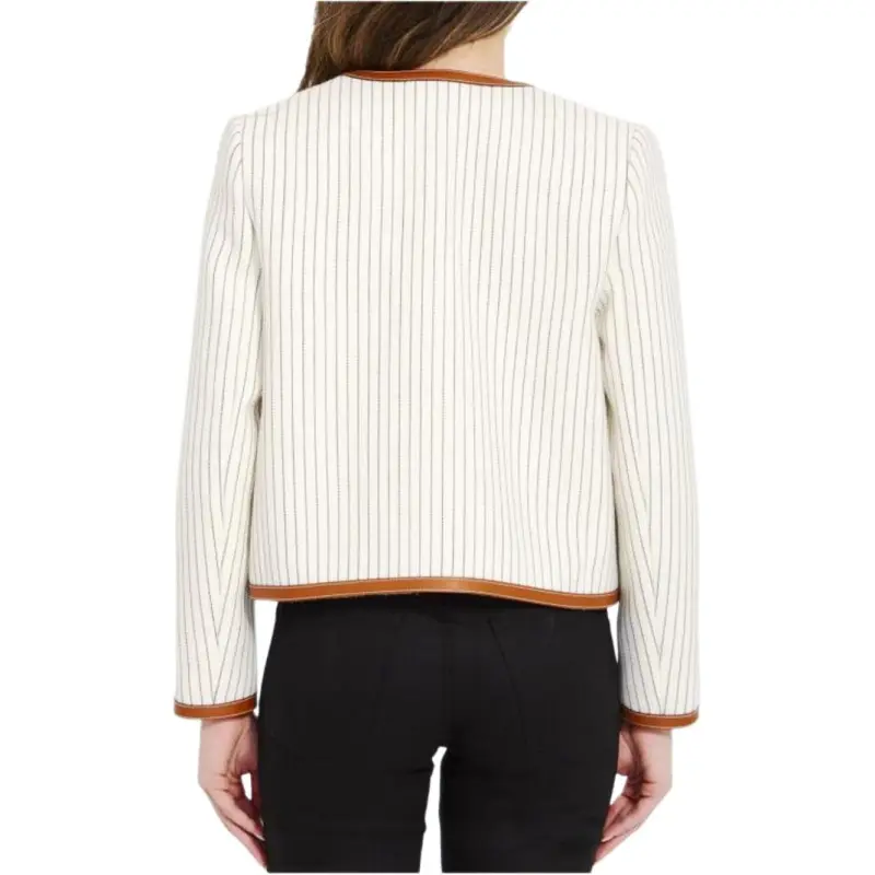 CELINE Chelsea Jacket In Striped Wool-3