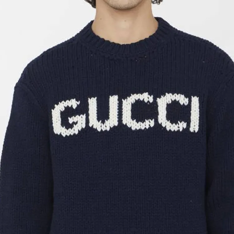GUCCI Knitwear Men Dark Blue-4