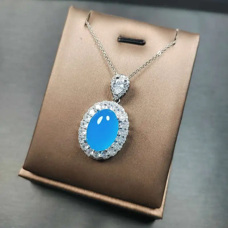 Gifts Chalcedony Necklaces Unisex-3