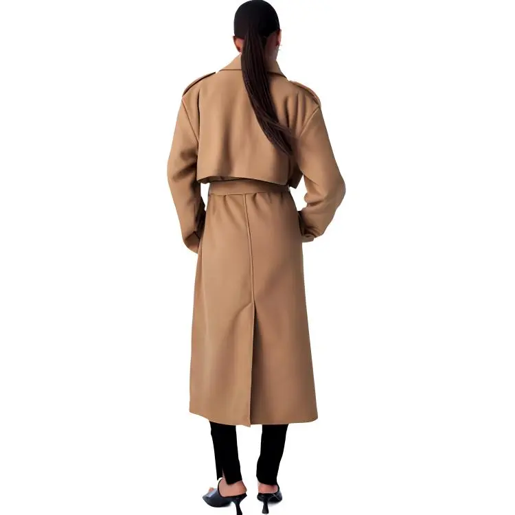 H&M Trench Coats Women's Beige-1