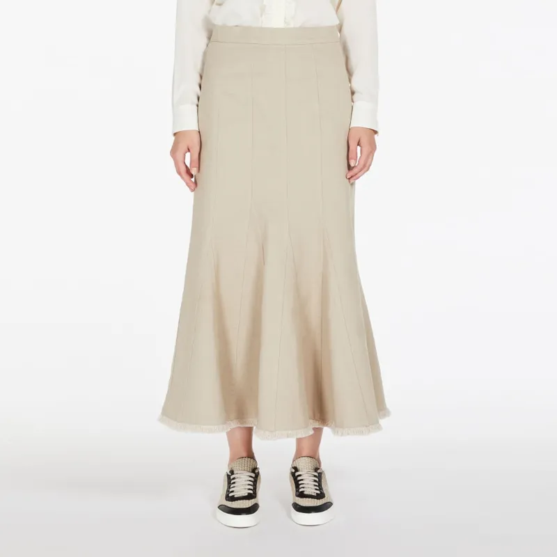 MaxMara Casual Long Skirt Women's Beige-2