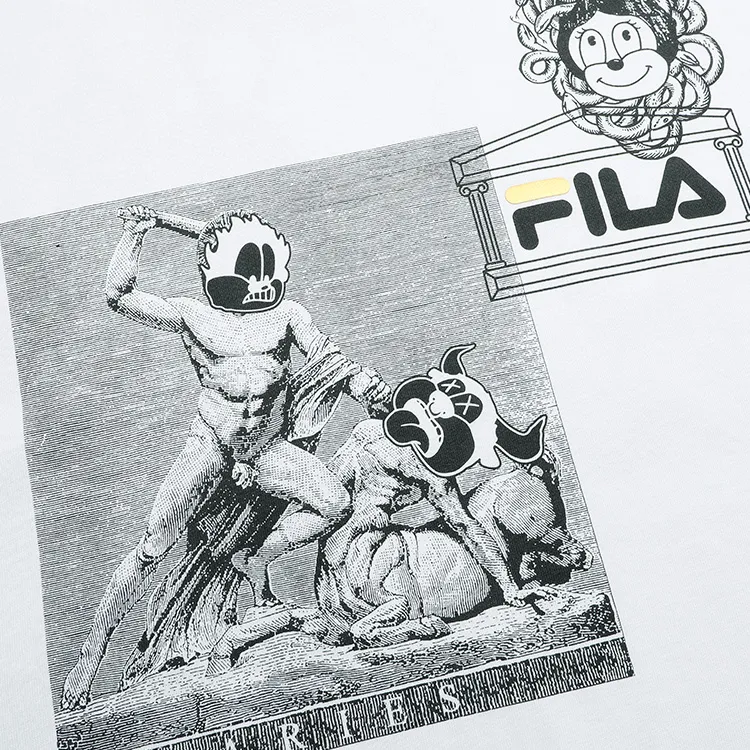 FILA FUSION ARIES Collaboration Collection T Shirt Unisex Standard White-3