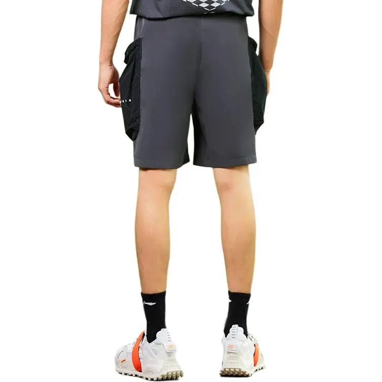 LiNing Casual Shorts Men's Earth Surface Gray-4