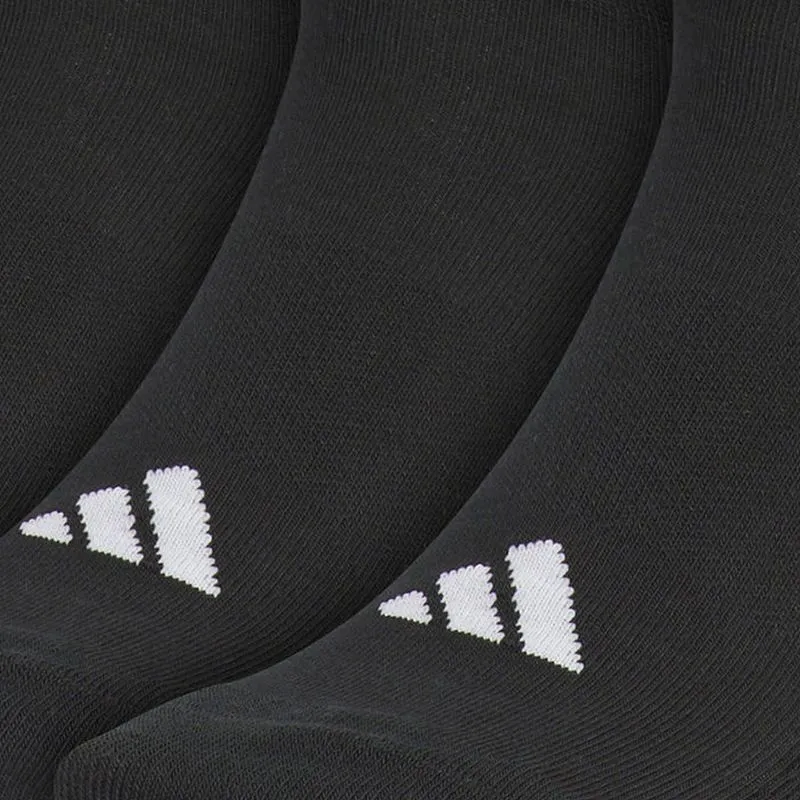 Adidas CUSHIONED CREW Mid Calf Socks Unisex 3 Pack Black/White-4