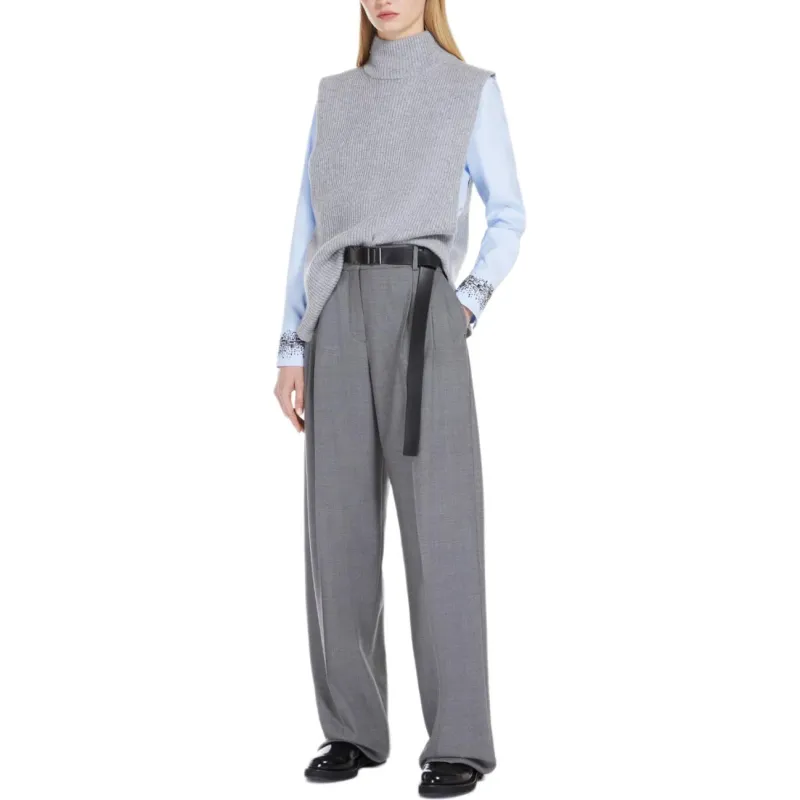 MaxMara Turtleneck Ribbed Sleeveless Top-1