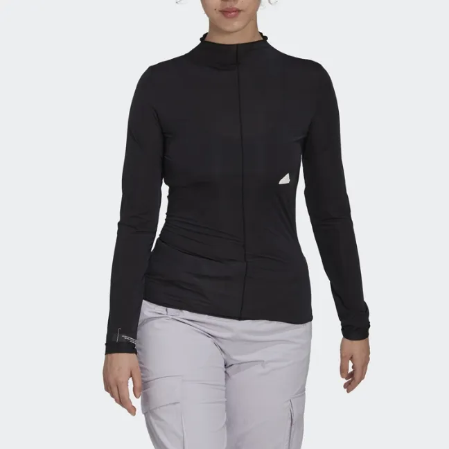 Adidas Set in Sleeve T Shirt Women's Black-1
