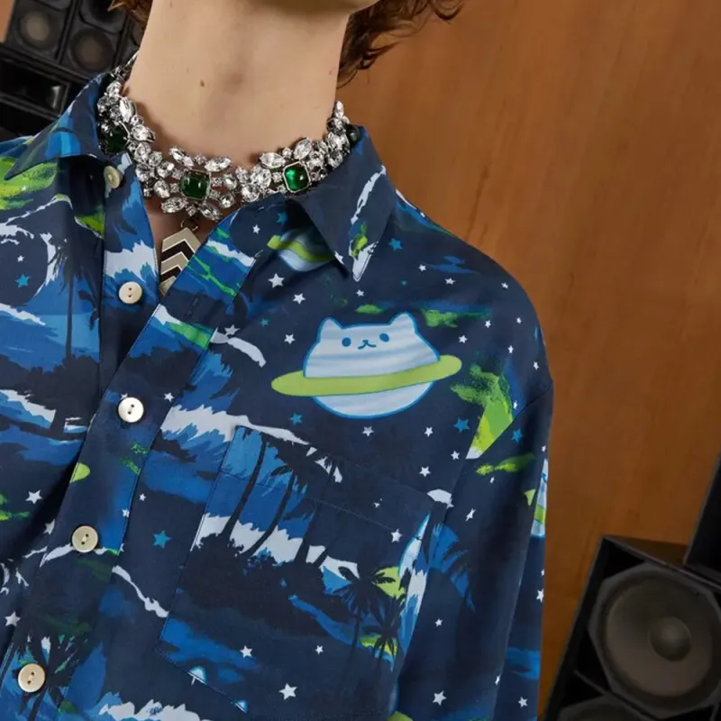 GUCCI Abstract Print Short sleeved Shirt-3