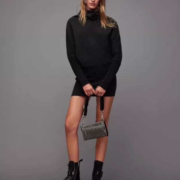 ALLSAINTS Long-Sleeved Dresses Women's Black-5